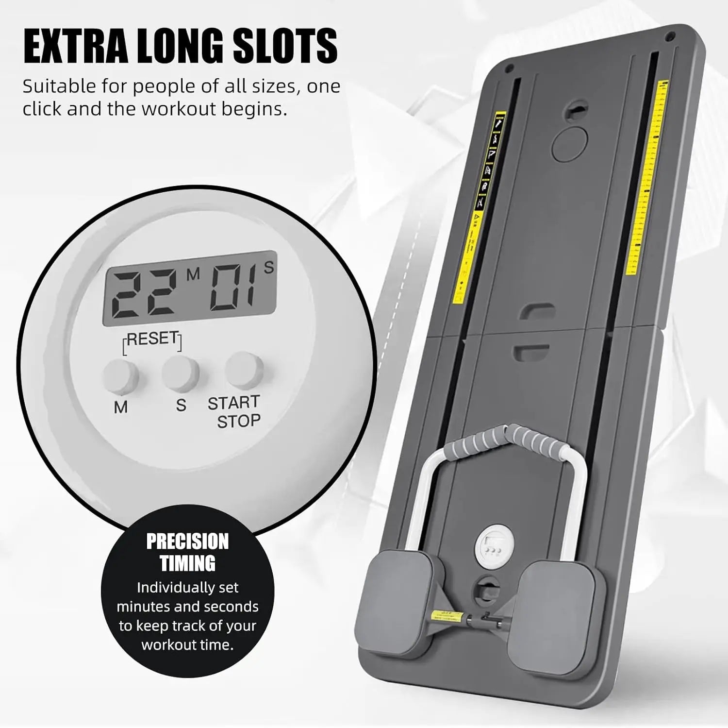 Pilates Board - Pilates Reformer Set, Multi-Purpose Foldable Pilates , 5 in 1 Pilates Sliding Board (Black)