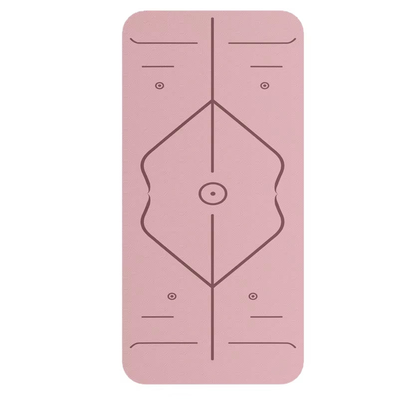 TPE Yoga Mat 6Mm Pilates Mat Home anti Slip Shock Absorbent Soundproofing Fitness Mat Special Jumping Exercise Mat 183*60Cm